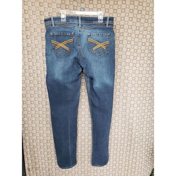 Women's Mid-Rise Stretch Classic Skinny Fit Denim Blue Jeans Size 12 - Picture 4 of 5